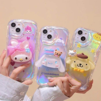Kawaii Cinnamoroll Sanrio Anime My Melody Pompompurin Phone Case Suit for Iphone14Promax Mini Xr Xsmax Apple Shell Gift for Girl