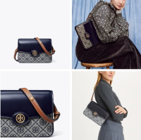 湯麗柏琦 - TORY BURCH 湯麗柏琦 T MONOGRAM系列 女士單肩包 152306 海軍藍 1pc