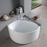 優樂悅~亞克力三角形扇形無縫浴缸迷你家用小戶型超深直角浴盆池0.8米1米