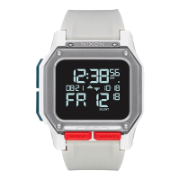 NIXON THE REGULUS 時代科技多功能電子腕錶-灰X白框-A1180-611-46mm