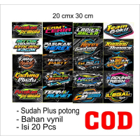stiker herex, sticker hwrek hologram isi 20 pcs laminasi, sudah plus potong / herex racing Car