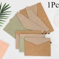 Students Elegant Simple Paper Holder Document Bag Canvas Felt File Briefcase File Folder