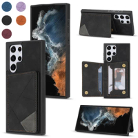 The Back Magnetic Flip Cover Phone Case For Samsung Galaxy S23 Ultra S22 S21 S20+ A51 A71 A52 A12 A53 Wallet Card Phone Cover