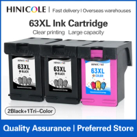 HINICOLE Remanufactured 63XL Ink Cartridge 63 XL For HP OfficeJet 3830 3831 3832 3833 3834 4650 4652 4654 4655 5220 5230 Printer