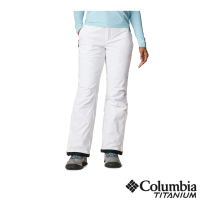 【Columbia 哥倫比亞 官方旗艦】女款-Backslope™Omni-Tech防水金鋁點極暖雪褲-白色(UWK59370WT/HF)