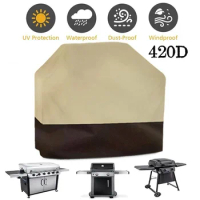 420D Oxford Cloth Grill Covers Outdoor BBQ Cover Heavy Duty Waterproof UV Proof Furniture Cover Table Chair Cover Gas BBQ Cover