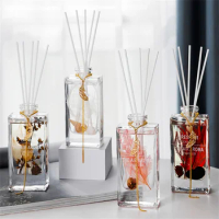 150ml Reed Diffuser with Sticks, Glass Home Scent Diffuser for Bathroom, Bedroom, Office, Hotel, Home Fragrance Aroma Diffuser