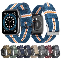 Nylon Strap For Apple Watch Band 44mm 40mm Wristband IWatch Series 6 5 4 3 2 42mm 38mm Replacement Bracelet Watch bands