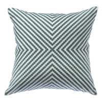 【特力屋】編織線紋抱枕套45X45-綠白