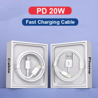 PD 20W For Apple Original Fast Charging USB C Cable For iPhone 14 13 12 11 Pro Max Plus XS Fast Charger USB To Lightning Cable