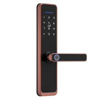Tuya WiFi App Smart Door Lock Biometric lock fingerprint door handle Digital Keyless lock