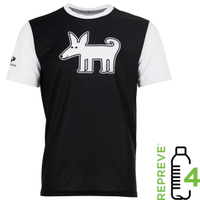 美國汗淂HEADSWEATS運動衣/帽.男/白色毛小孩運動T恤/圓領.由4支寶特瓶回收纖維製成.騎跑泳者-快樂玩跑!