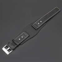 24mm Watchband Genuine Leather Strap For Fossil EFR-303 Watch Repair Accessories Steel Buckle Vintage Watch Straps Replacement