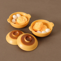 1:12 Dollhouse Miniature Pot Casserole Egg Instant Noodles Food Set Kitchen Model Doll Living Scene Decor Toy