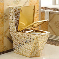 Ceramic sanitary ware commode bathroom water closet gold king toilet