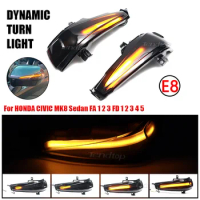 Dynamic LED Rearview Mirror Indicator Blinker Repeater Turn Signal Light For Honda Civic Mk8 Sedan F