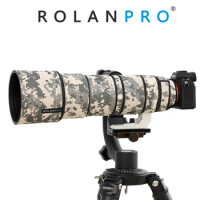 ROLANPRO Nylon Waterproof Lens Camouflage Rain Cover for Sony FE 200-600mm F5.6-6.3 G OSS Lens Protective Case Guns Clothing
