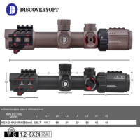 2021 New Discovery Compact Scope WG 1.2-6X24 IRAI Hunting Riflescope 30mm Tube Tactical Telescope for Outdoor Shooting Sight