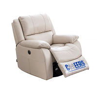 Cheers芝華仕頭等艙 頭層牛皮 單人搖椅可旋轉無線電動沙發附USB k135 象牙白 (H014303638)