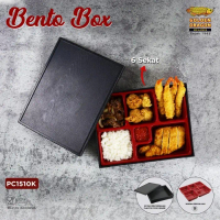 PIRING BENTO SEKAT 6 BOX SET TRAY TUTUP MELAMINE GOLDEN DRAGON PC1510K