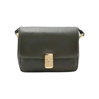 A.P.C. Grace Small Bag in Soft Leather Khaki Fonce Green