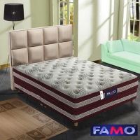 【法摩FAMO】[背康]硬式床墊(針織+銀離子+記憶膠麵包床)-6尺雙人加大