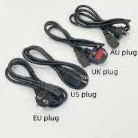 3PIN EU Power Cord US UK AU Plug IEC C13 Power Adapter Cable For Dell Desktop PC Monitor HP Epson Printer LG TV Projector