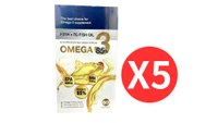 實源 85%Omega-3DHA EPA索倫泰斯頂級魚油60顆*5盒