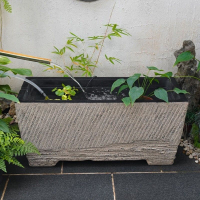 戶外庭院中式水缸魚缸成品養魚池落地花園陽臺擺件室外水槽方缸101YJ 快速寄出