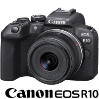 【Canon】EOS R10 KIT 附 RF-S 18-45mm F4.5-6.3 IS STM(公司貨 APS-C 無反微單眼相機 翻轉螢幕 4K)