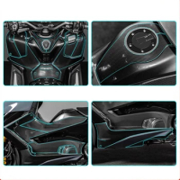3D Carbon Motorcycle Faring Sticker motor Body Decals Decoration Accessories for YAMAHA TMAX560 TMAX 560 2022-2023