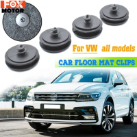 4x Auto Fastener Car Floor Mat Clips For VW Golf GTI Passat Tiguan CC Jetta Fixing Buckles Retainer Holders Grips Carpet Clamps