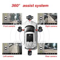 AHD 360 Camera Car Bird View System 4 Camera Rear/Front/Left/Right 3D 360 Camera for Android Car Radio