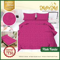 Nutty Nut Nutty Nut Sprei Set Micro Jacquard VI - 120x200x30 Single - Pink Fanta