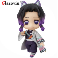 Glazovin 100% Original Demon Slayer The Q Version Of 10cm Kochou Shinobu PVC Action Figure Model Doll Toys For Friend Gift