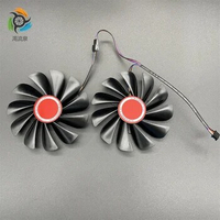 New 2pcs/set 95MM FDC10U12S9-C CF1010U12S CF9010H12S XFX RX580 GPU Cooler Fan For HIS RX 590 580 570 Graphics Card Cooling
