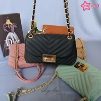 [PROMO FUNA] selempang wanita ootd Sling bag Kyoto Wanita Tas Bahu Shoulderbag wanita kekinian Tas M
