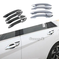 For Hyundai Elantra Avante 2020 2021 2022 2023 Body Cover Stick Frame Lamp Trim External Door Handle Armrest Holder Part 8Pcs