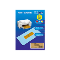 【Unistar 裕德】多功能電腦彩色標籤US4428-1格/15入 牛皮色