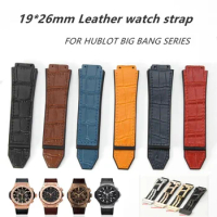 For HUBLOT BIG BANG series Waterproof Soft Comfortable watchband Folding buckle leather watch strap 19*26mm Special bracelet
