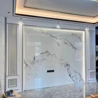 Wall Panel WPC Wall Panel board For Indoor Decorative High Glossy PVC Marble Look Wall Panels