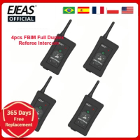 4pcs/lot Latest EJEAS FBIM 1200M 4 Riders Motorcycle Interphone Headset Bluetooth Full Duplex Football Referee Intercom FM