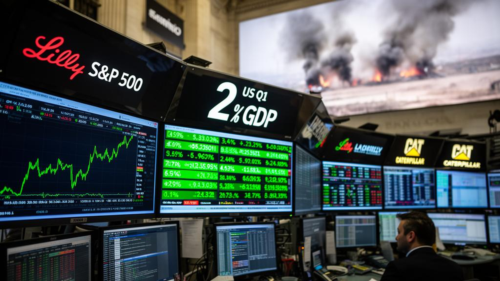 US GDP Beats, Eli Lilly and Caterpillar Earnings Shine; Wall Street ...