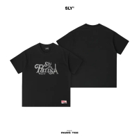Áo Thun Cổ Tròn SLY Paris Màu Đen Form Boxy