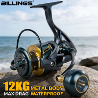 Reel pancingan Billings SW-H kalis air dengan gear ratio kelajuan 5.5:1 dan kuasa maksimum 25 kg, se
