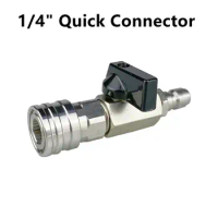 High Pressure Wash Machine Valve Switch On/Off With 1/4" Quick Connector 4500 PSI Stainless Steel