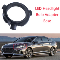 2X Bulb Adapter For Hyundai Santa Fe Veloster Sonata Coupe Genesis Coupe H7 LED Plastic Headlight Lamp Base Retainer Holder