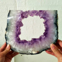 High quality Uruguay stone amethyst geode crystal quartz cluster home decor display amethyste pierre naturelle
