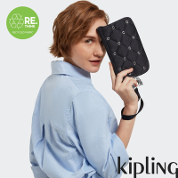 Kipling 黑底金屬孔洞多層配件包-CREATIVITY XL