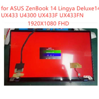 140INCH Genuine for ASUS ZenBook 14 Lingya Deluxe14 UX433 U4300 UX433F UX433FN LCD Screen Assembly 1920X1080 FHD
